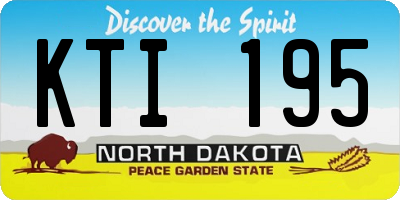 ND license plate KTI195