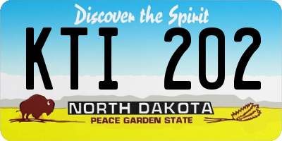 ND license plate KTI202