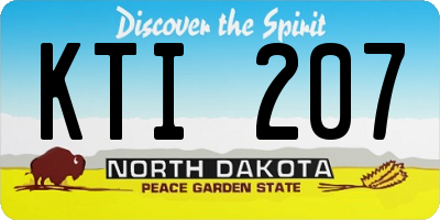 ND license plate KTI207