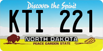 ND license plate KTI221