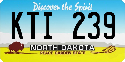 ND license plate KTI239