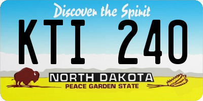 ND license plate KTI240