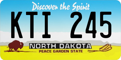 ND license plate KTI245
