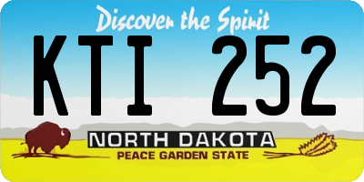 ND license plate KTI252