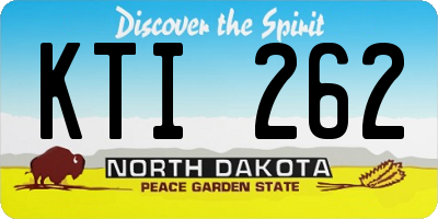 ND license plate KTI262
