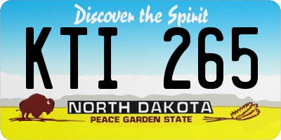 ND license plate KTI265
