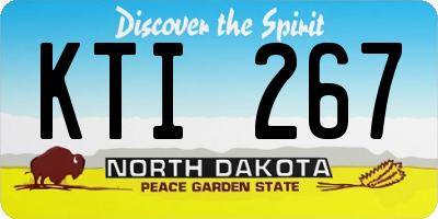 ND license plate KTI267