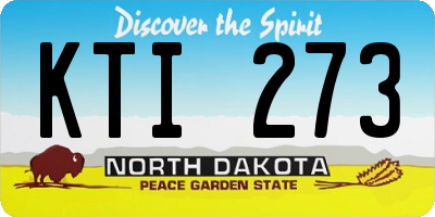 ND license plate KTI273