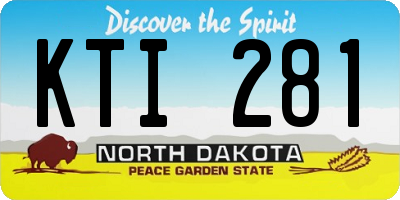 ND license plate KTI281