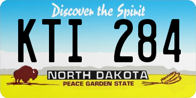 ND license plate KTI284