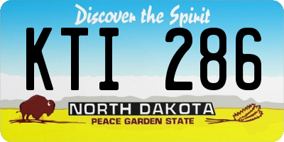 ND license plate KTI286