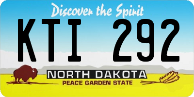 ND license plate KTI292