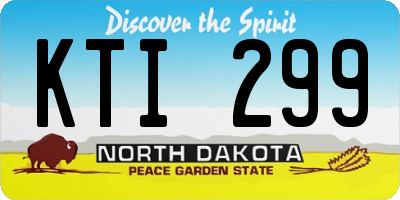 ND license plate KTI299