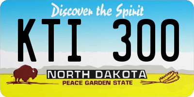 ND license plate KTI300