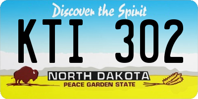 ND license plate KTI302