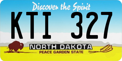 ND license plate KTI327