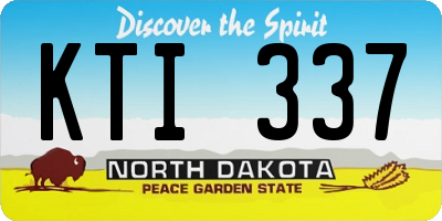 ND license plate KTI337