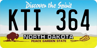 ND license plate KTI364