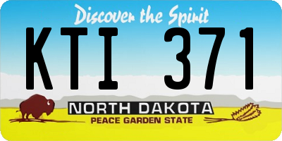 ND license plate KTI371