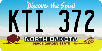 ND license plate KTI372