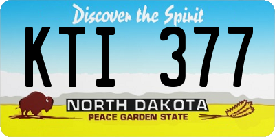 ND license plate KTI377