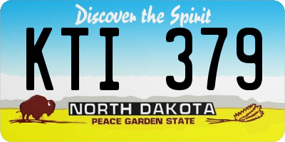 ND license plate KTI379