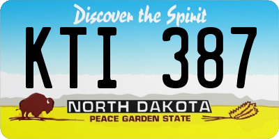 ND license plate KTI387