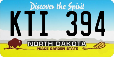 ND license plate KTI394