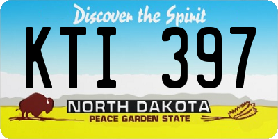 ND license plate KTI397