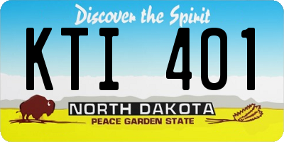ND license plate KTI401