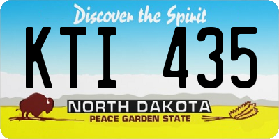 ND license plate KTI435