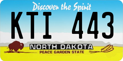 ND license plate KTI443