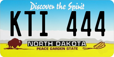 ND license plate KTI444