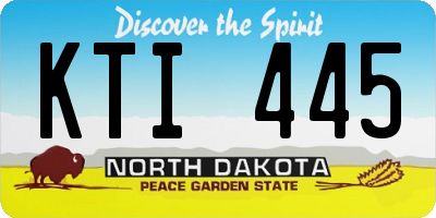 ND license plate KTI445