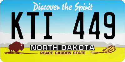 ND license plate KTI449
