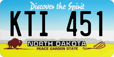 ND license plate KTI451