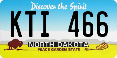 ND license plate KTI466