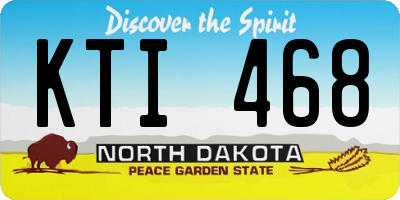 ND license plate KTI468