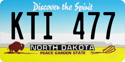 ND license plate KTI477