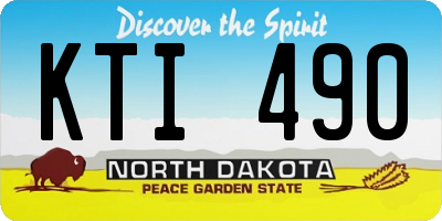 ND license plate KTI490