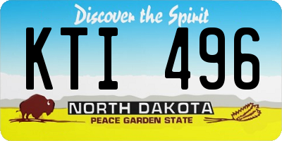 ND license plate KTI496