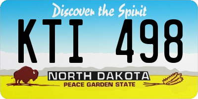 ND license plate KTI498
