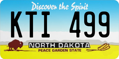 ND license plate KTI499