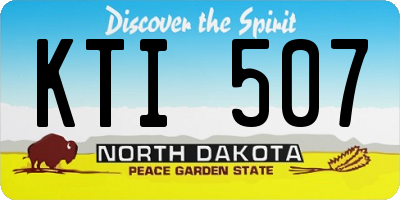 ND license plate KTI507