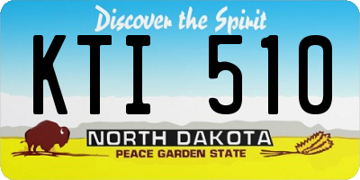 ND license plate KTI510