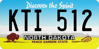 ND license plate KTI512