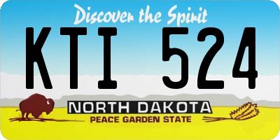 ND license plate KTI524