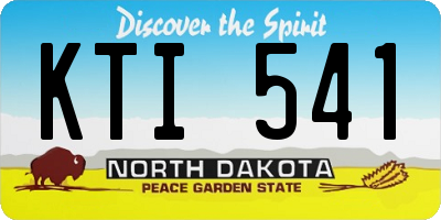 ND license plate KTI541