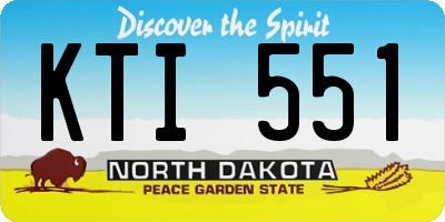 ND license plate KTI551