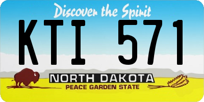 ND license plate KTI571